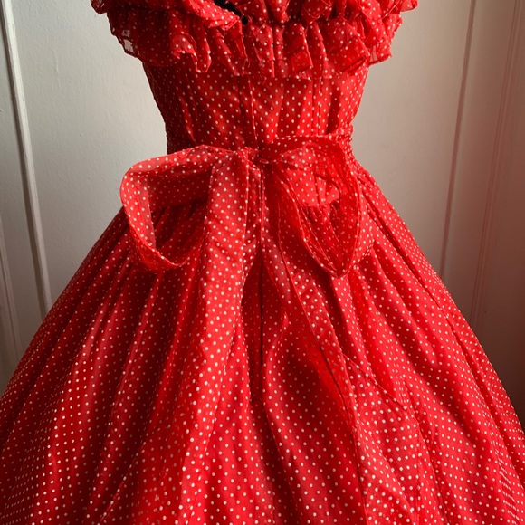 Gunne Sax By Jessica McClintock Polka Dot Gown - Picture 4 of 10